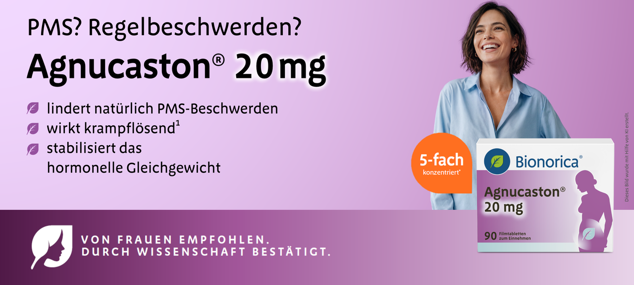 Agnucaston 20 mg bei PMS und Regelbeschwerden - Symbolbild für eine zufriedene Patientin