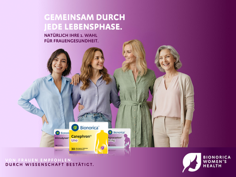 Agnucaston bei PMS_Teil des Bionorica Women's-Health Portfolio - Gemeinsam durch jede Lebensphase.